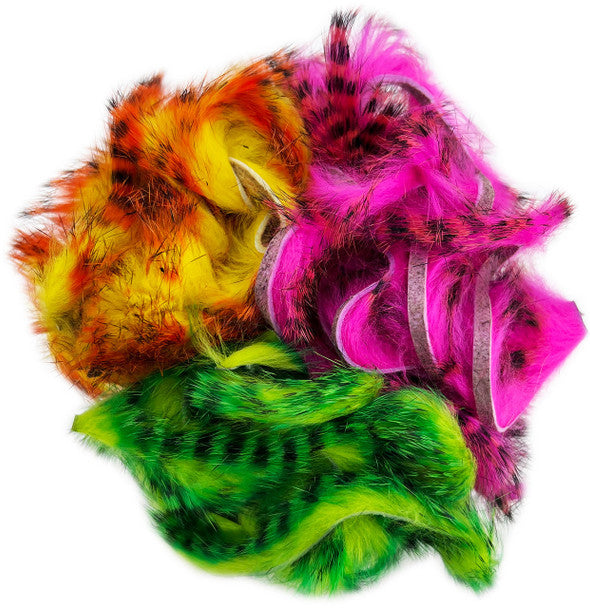 Hareline Dubbin Tiger Barred Magnum Rabbit Strips