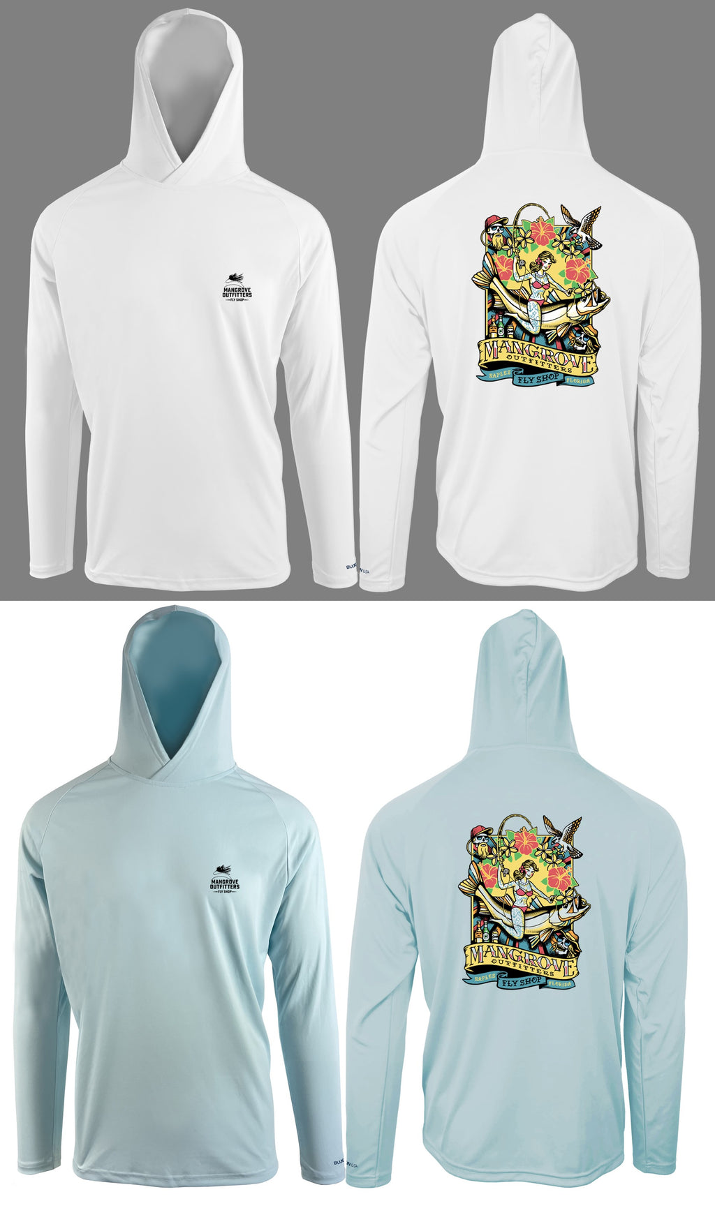 Mangrove Outfitters HOODED Performance Shirts