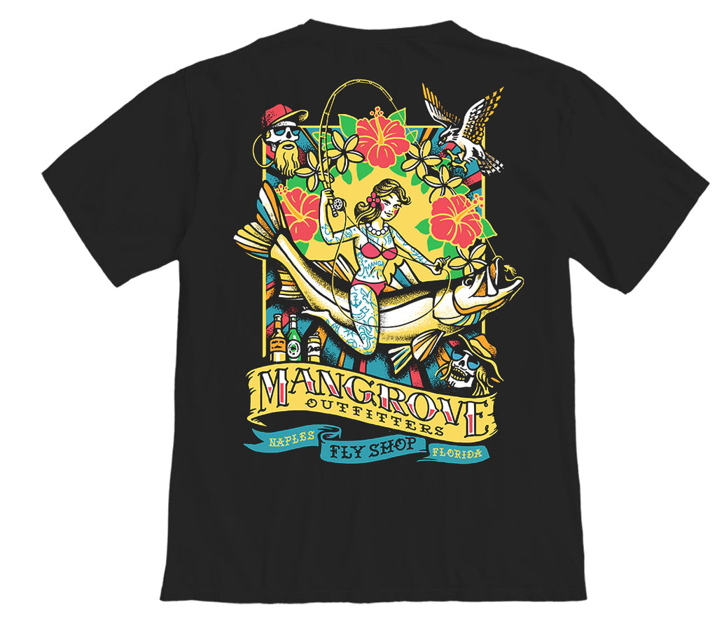 Mangrove Outfitters Pin Up Short Sleeved T-Shirt - Black