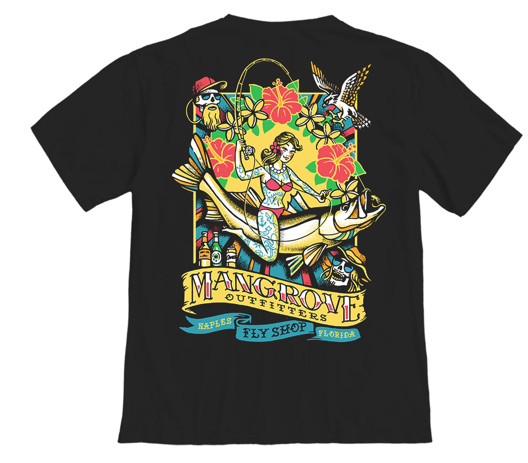 Mangrove Outfitters Pin Up Long Sleeved T-Shirt - Black